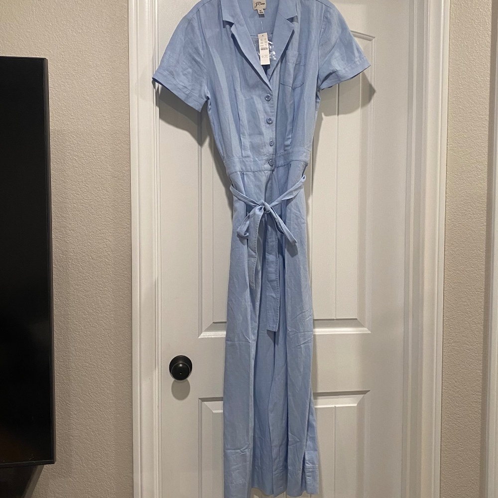 J Crew Jumpsuit Faded Chambray Size 10